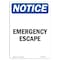 Signmission OSHA Notice, 5" Height, Emergency Escape Sign, 5" X 3.5", Portrait OS-NS-D-35-V-11788 - alternate 1